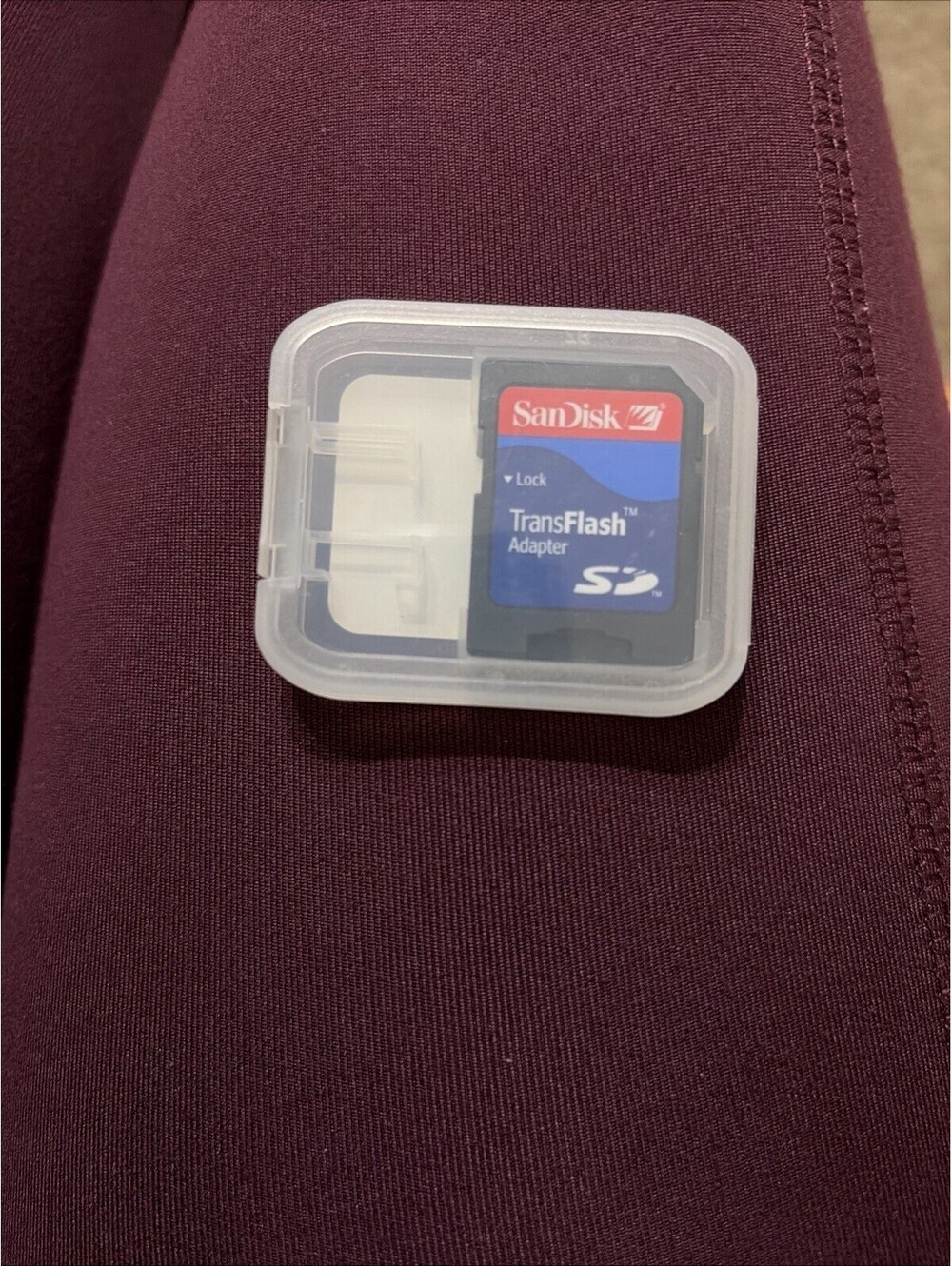 SanDisk TransFlash Micro SD Adapter Lockable With Case ( No Card)